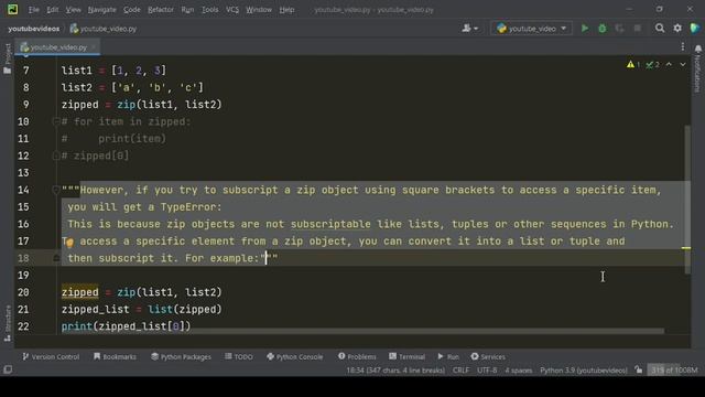 "Python Errors: 'TypeError: 'zip' object is not subscriptable' Fix" смотреть онлайн