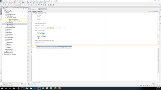 TypeScript Enum Types смотреть онлайн