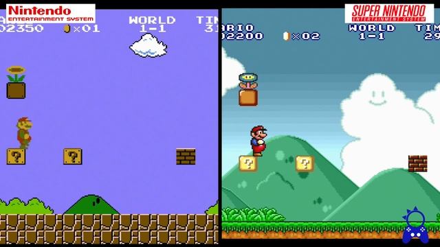 Super Mario Bros | NES vs SNES | Graphics Comparison смотреть онлайн
