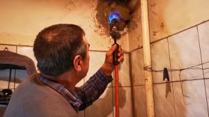 Чистка дымохода от Дегтя,засорилась труба!!!