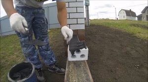 Урок№16.1.«Забор с нуля».Кладка столбов и простенков.Ч-6.