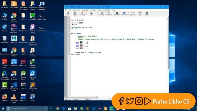 Assembly Programming language Hindi/Urdu class1 Code example смотреть онлайн