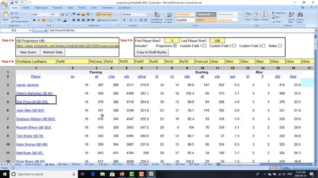 Import CBS Fantasy Football Projections to Draft Buddy смотреть онлайн
