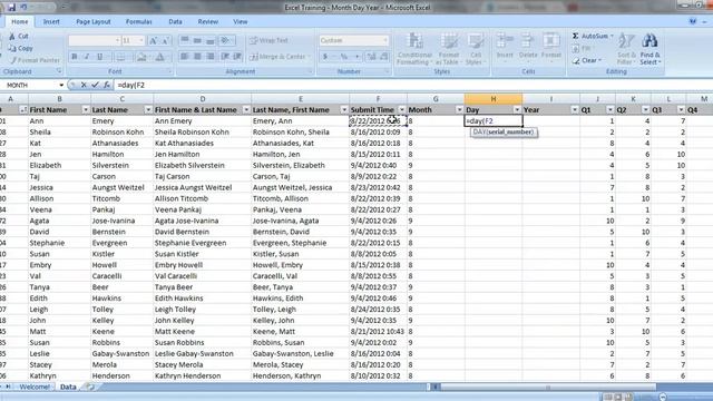 How to Find the Month, Day, and Year in Excel from a Full Date смотреть онлайн