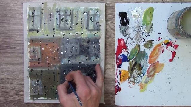 СВЕЧА У ДОЖДЛИВОГО ОКНА | Урок рисования акрилом для начинающих | Валерий Рыбаков смотреть онлайн