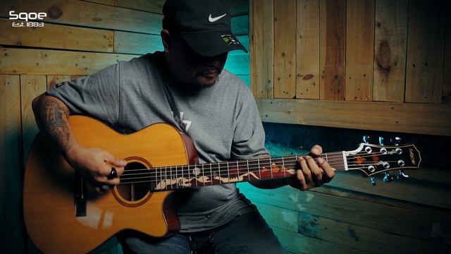 Sqoe Camelluz 41’ inches Solid Wood Acoustic Guitar with Built-in Fishman Pickup Tuner (Natural) смотреть онлайн