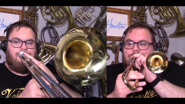 Duet for Piccolo and Contrabass Trombones | Radetzky March смотреть онлайн