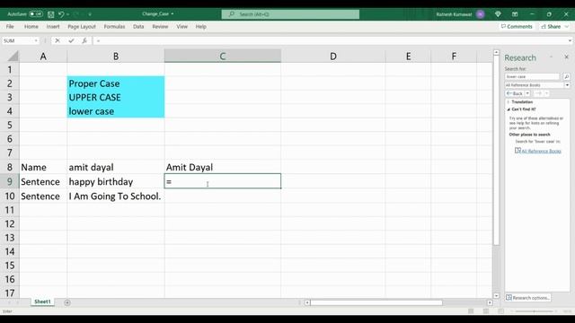 Lesson 8: Change Case in Excel Sheet (Proper Case, UPPER CASE, lower case) смотреть онлайн