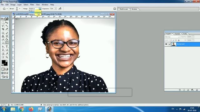 How to Use Dodge tool, Burn Tool, Spange Tool in Adobe Photoshop 7.0 | Photoshop Tutorial смотреть онлайн