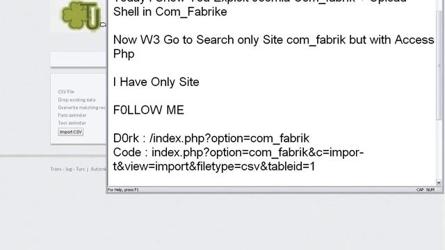 Exploit Joomla Com Fabrik + Upload Shell смотреть онлайн