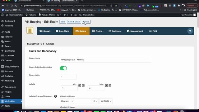 Wordpress - VikBooking Plugin - Edit Room Details and TranslatePress смотреть онлайн