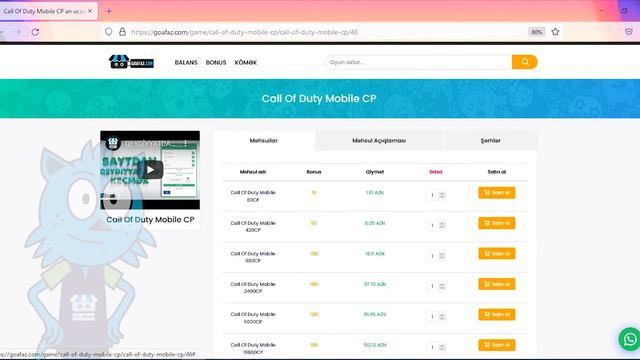 CALL OF DUTY MOBİLE CP ALMAQ - GOAFAZ.COM смотреть онлайн