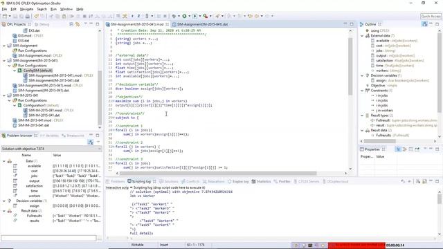 A Job Assignment Model using CPLEX смотреть онлайн