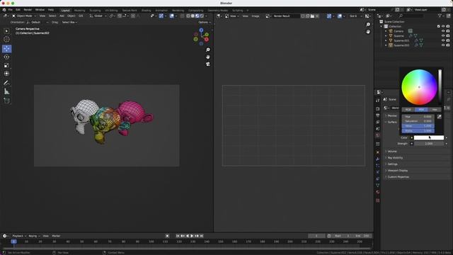 The easiest way to render wireframe in Blender #b3d смотреть онлайн