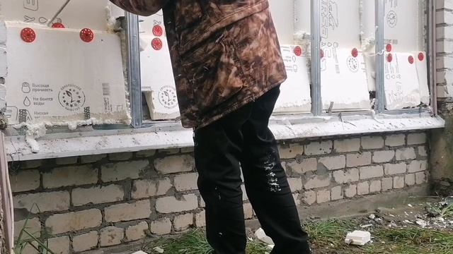 УТЕПЛЕНИЕ БАЛКОНА. ПЛИТЫ , XPS.штукатурю под имитацию камня@builder-ideas_STROITEL смотреть онлайн