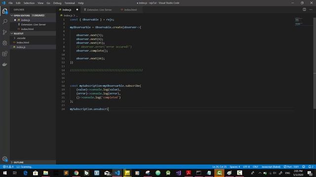 4.subscription and unsubscribe in RxJS sinhala смотреть онлайн