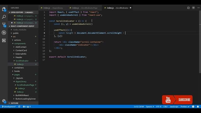 Building a page scroll indicator in reactjs смотреть онлайн