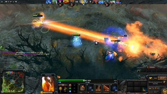 Dota 2: Пексик играет за Феникса (Phoenix), бой 1 из 1 - win смотреть онлайн
