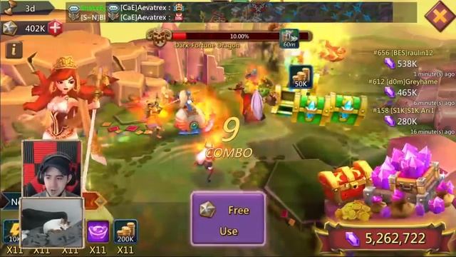 1.2M Holy Stars for Fortune Ingots! Attacking Fortune Dragon! Lords Mobile смотреть онлайн