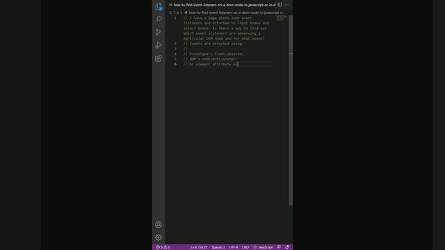 How to find event listeners on a DOM node in JavaScript or in debugging? смотреть онлайн