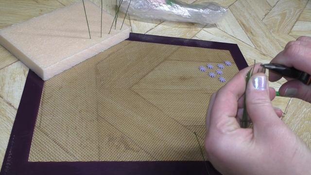 Мастер класс по цветам. Лаванда своими руками. Цветок из мастики.=))) смотреть онлайн