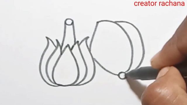 How to draw garlic vegetable drawing for kids l kids drawing l garlic drawing l लहसुन का चित्र смотреть онлайн