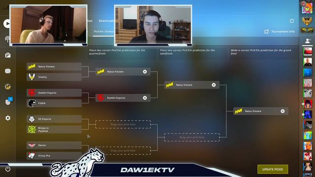 Pick'em challenge от 7oX1C и Daw1ek Playoff Stage PGL Stockholm Major 2021 смотреть онлайн