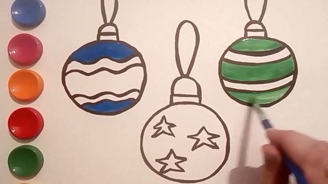 Как нарисовать Елочные игрушки | Простые рисунки детям | How to draw Christmas toys | Kapelka смотреть онлайн