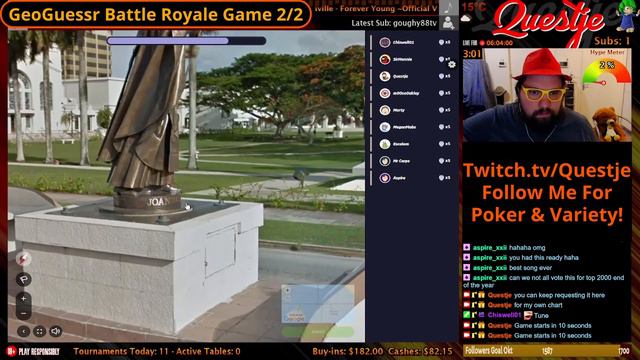 Twitch Plays GeoGuessr Part 1: Battle Royale Distance! (Questje's Variety Streams) смотреть онлайн