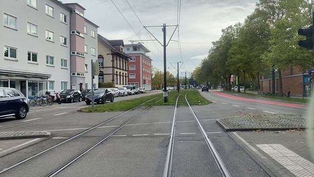Mit der Straßenbahn 🚋Linie 1 von Bertoldsbrunnen nach ❤️Freiburg Littenweiler смотреть онлайн