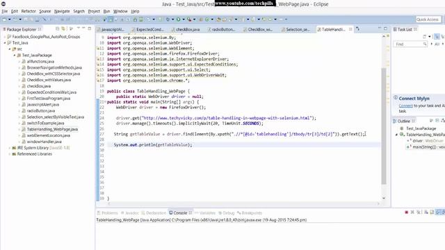 Step by Step Selenium Tutorial with JAVA - How to get the XPATH for table handling in WebPage - P18 смотреть онлайн