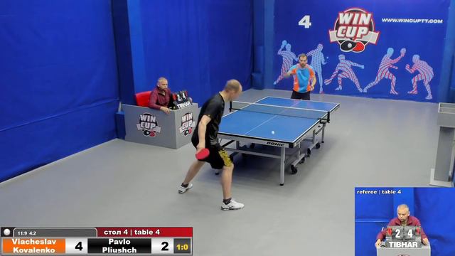 11:30 Коваленко Вячеслав 3-0 Плющ Павел стол 4 ЮГ-1 27.05.22 смотреть онлайн