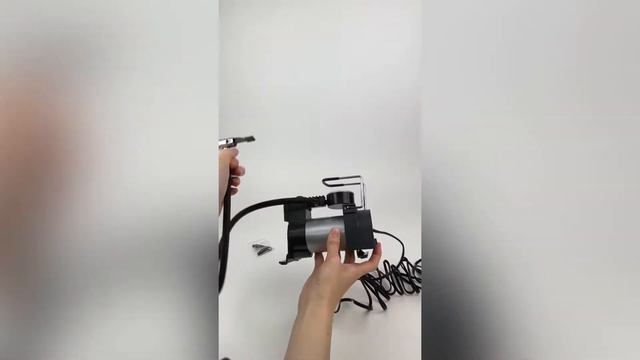 Электрический автомобильный воздушный компрессор, насос от прикуривателя 12 В смотреть онлайн