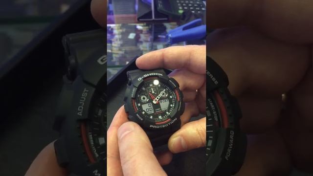 Настройка стрелок Casio GA 100 смотреть онлайн