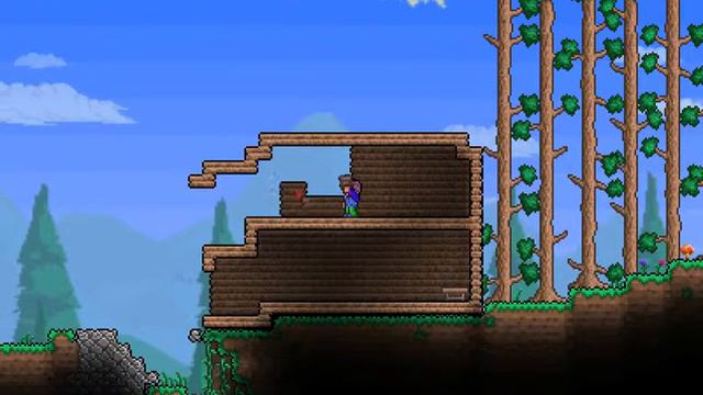 Terraria(старая):cтроим дом. смотреть онлайн