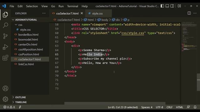 All Selectors in One Video: Combinator Selector, Pseudo Class, Pseudo Element | 8th Video | Adisma смотреть онлайн