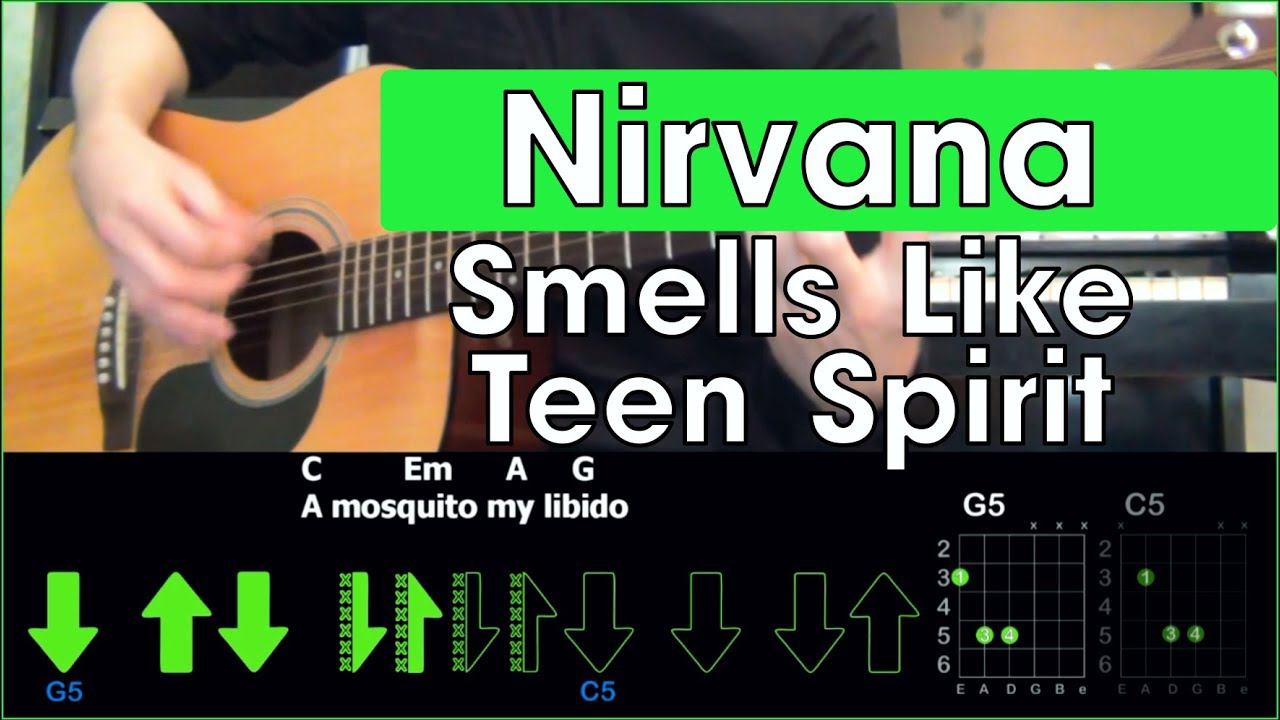 Nirvana - Smells Like Teen Spirit \ Acoustic cover \ Разбор песни на гитаре \ Аккорды и бой смотреть онлайн