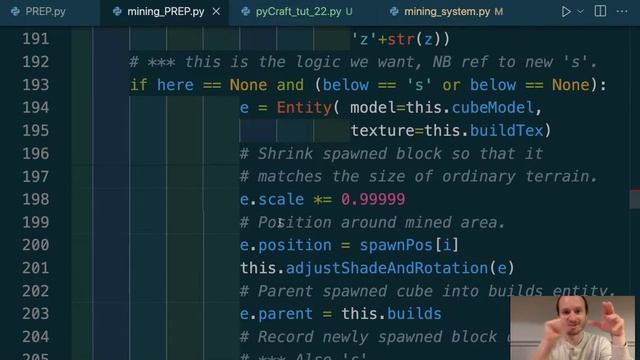 Minecraft in python (with ursina): fixing terrain gap bug for infinite mining! - part 22 смотреть онлайн