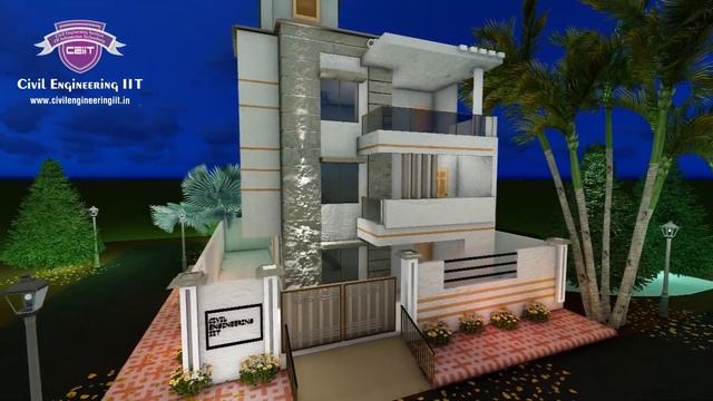 Student Project Bungalow elevation 3D View, Walkthroughs on 3Ds Max, Revit Arch, Sketchup 937042322 смотреть онлайн