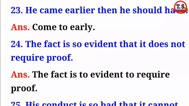 Oxford Current English Grammar | Exercise 46 | Remove of ‘too' | R.K Sinha | English grammar смотреть онлайн