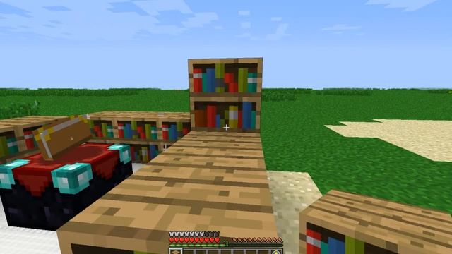 Как построить библиотеку зачарований на 30 уровень в minecraft в 3D и без смотреть онлайн