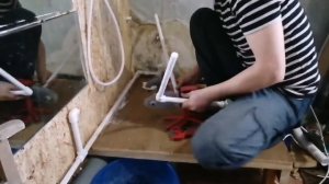 Металлический душевой поддон. уставнока. в частном доме. своими руками.