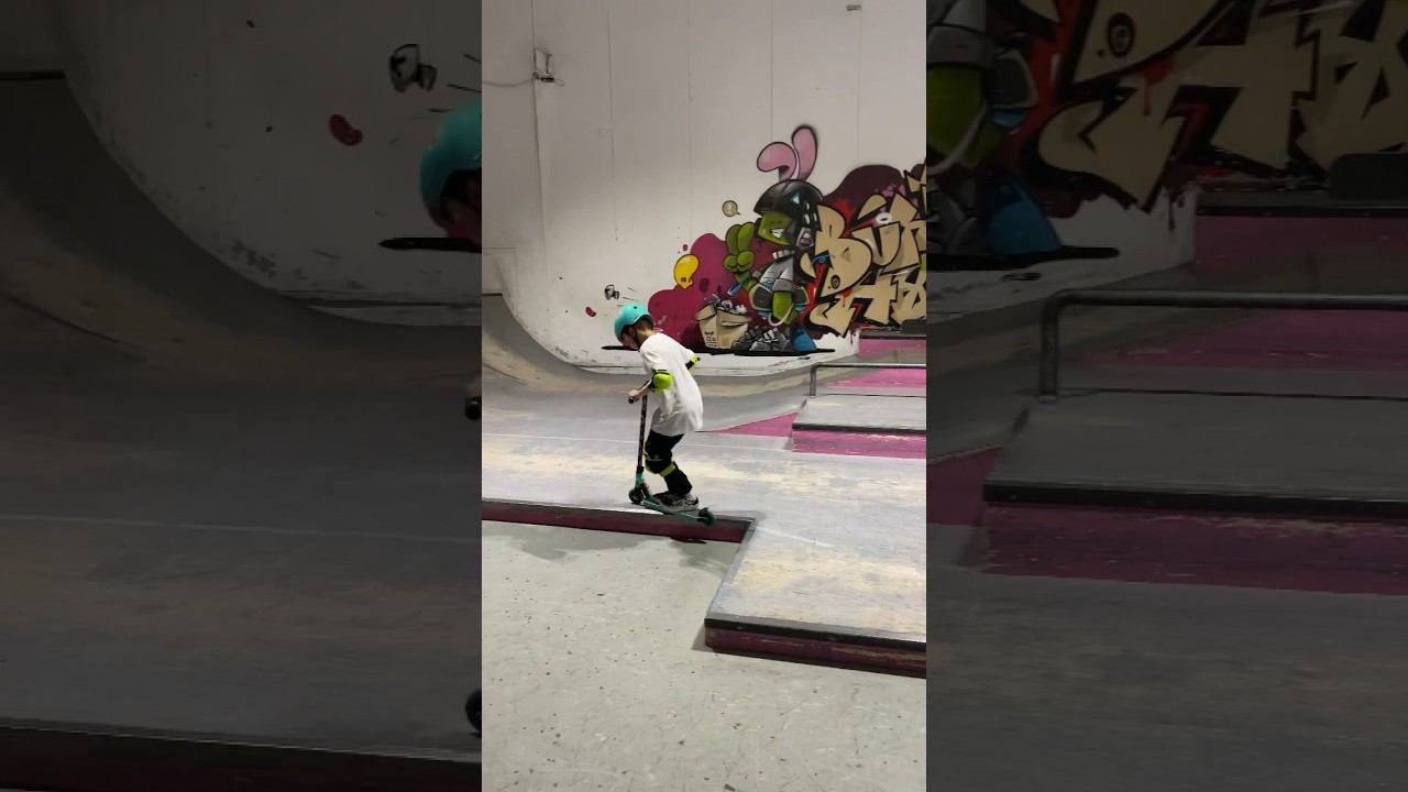 Скейт парк BunnyHop свободное катание на трюковом самокате. смотреть онлайн