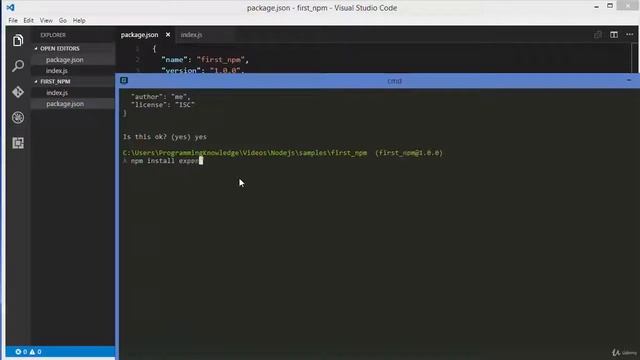 18 npm init & package json File смотреть онлайн