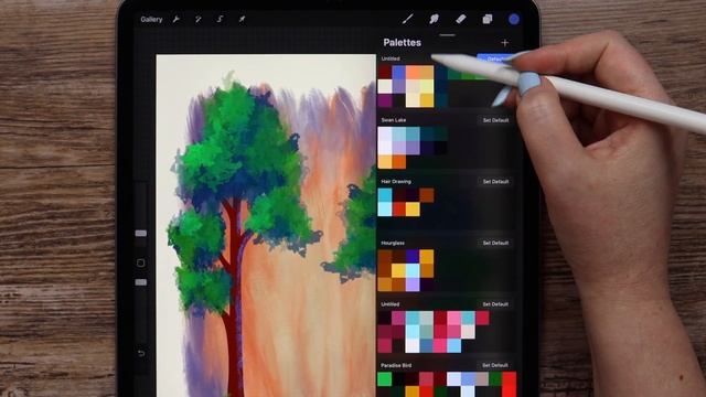 Forest Scenery Painting in Painterly Style // Easy Procreate Tutorial смотреть онлайн