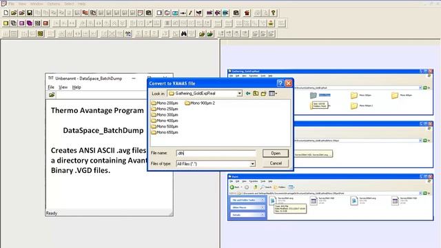 Converting Avantage Data to VAMAS format смотреть онлайн