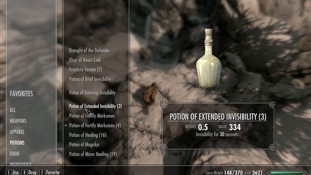 Skyrim Gameplay - Archer versus singing Bandit Chief using Invisibility Potions смотреть онлайн