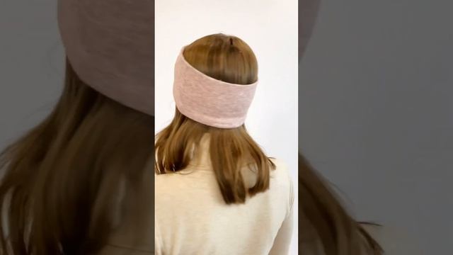 Повязка голову женская теплая вязаная девочке