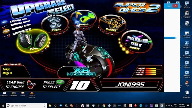 pc arcade superbikes 2 - space race 1 and 2 courses - TRON bike uk arcades gameplay 1080p 60fps смотреть онлайн