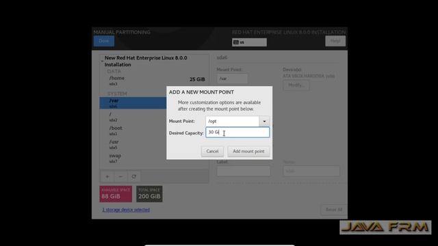 Redhat Enterprise Linux 8.0 Manual Partitioning of Hard Disk on VirtualBox 6.0 | RHEL 8.0 смотреть онлайн
